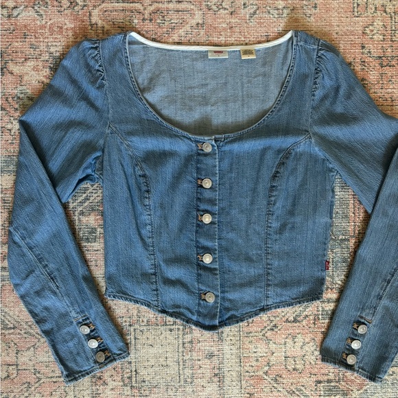 Levi's Women's Daryn Corset Long Sleeve Blouse - Picture 4 of 6